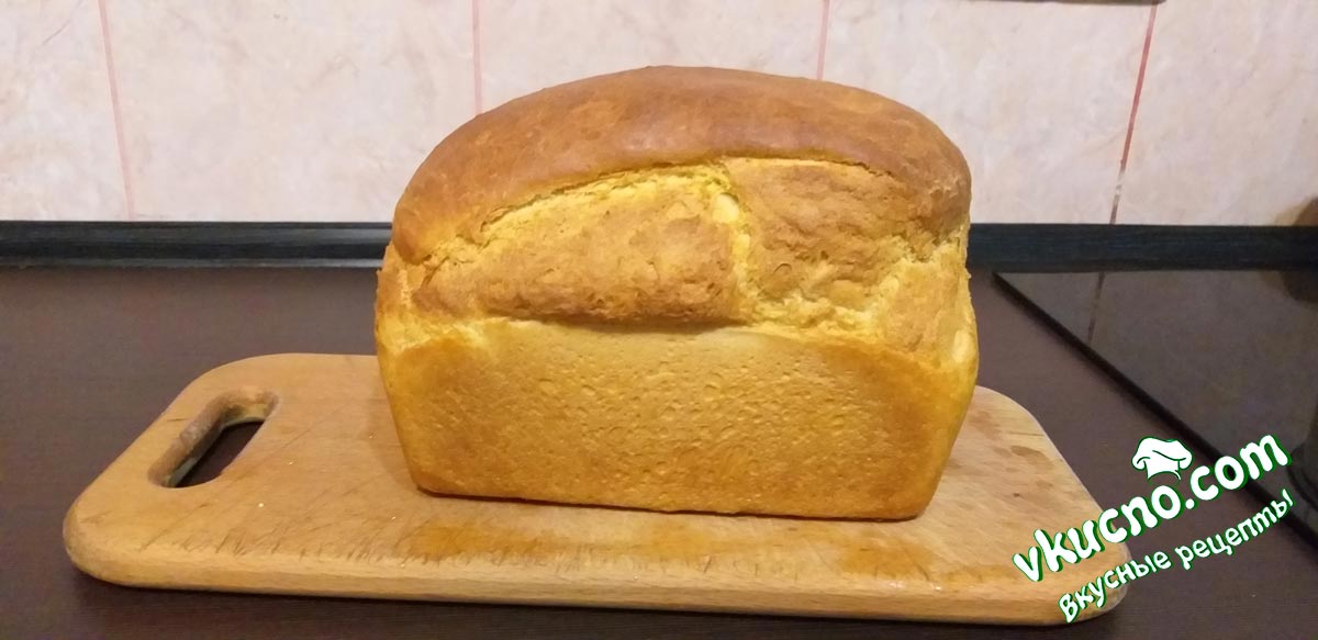 Хлеб на ряженке (дрожжевой в духовке)